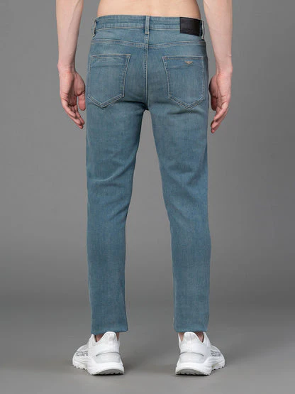 Vintage Light Indigo Jeans for Men - Image 4