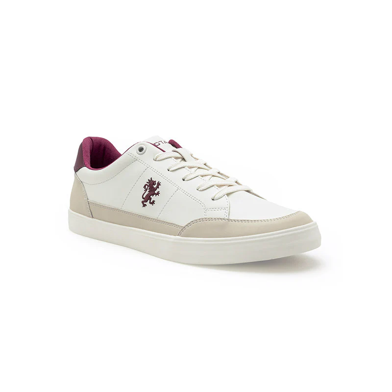 White and Maroon Sneaker Casual Shoes For Men | Soft Cushion Insole, Slip-ResisTance, Dynamic Feet Support, Arch Support & Perfect For Casual Wear - Image 2