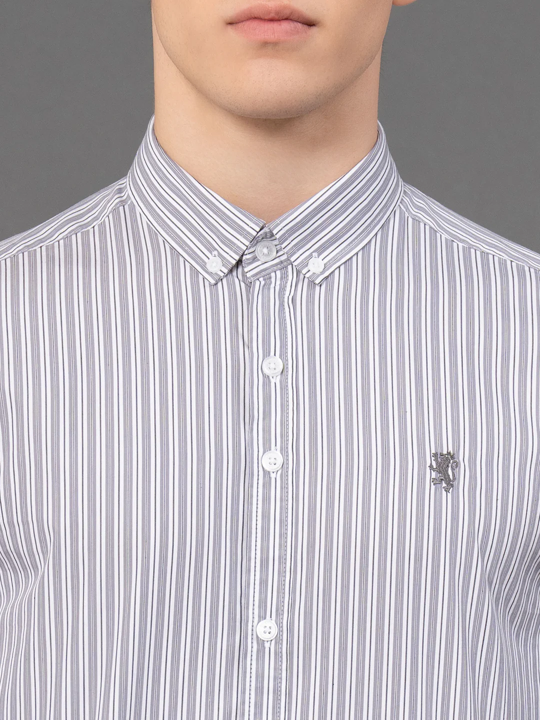 White Checked Shirt for Men - Image 4