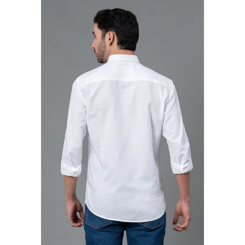 White Cotton Shirt for Men - Image 3