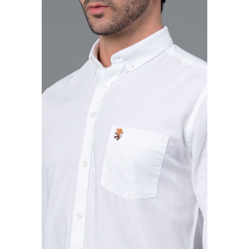 White Cotton Shirt for Men - Image 4