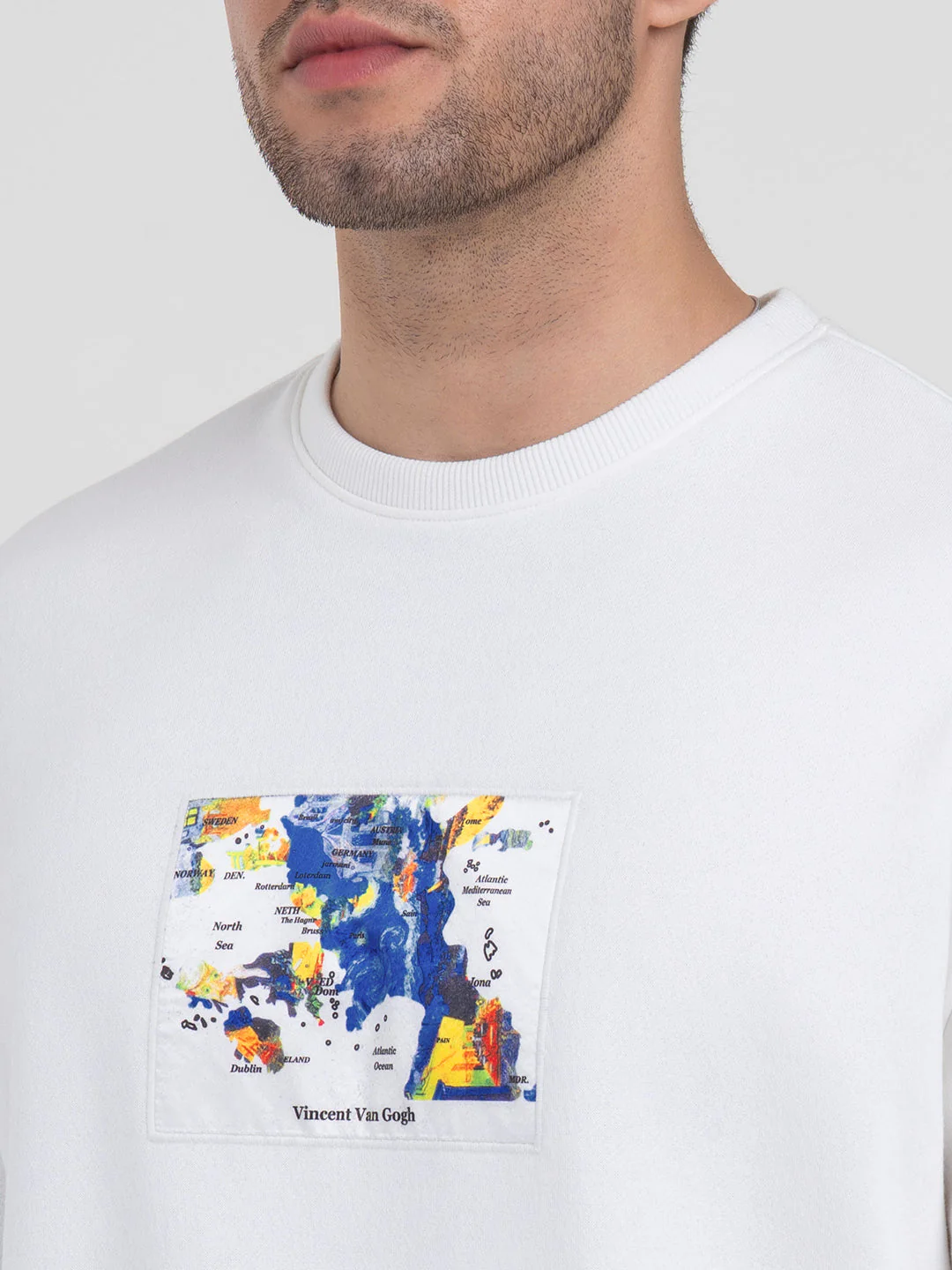 White Graphic Sweatshirt for Men | Men's Sweatshirts for Casual Comfort - Image 8