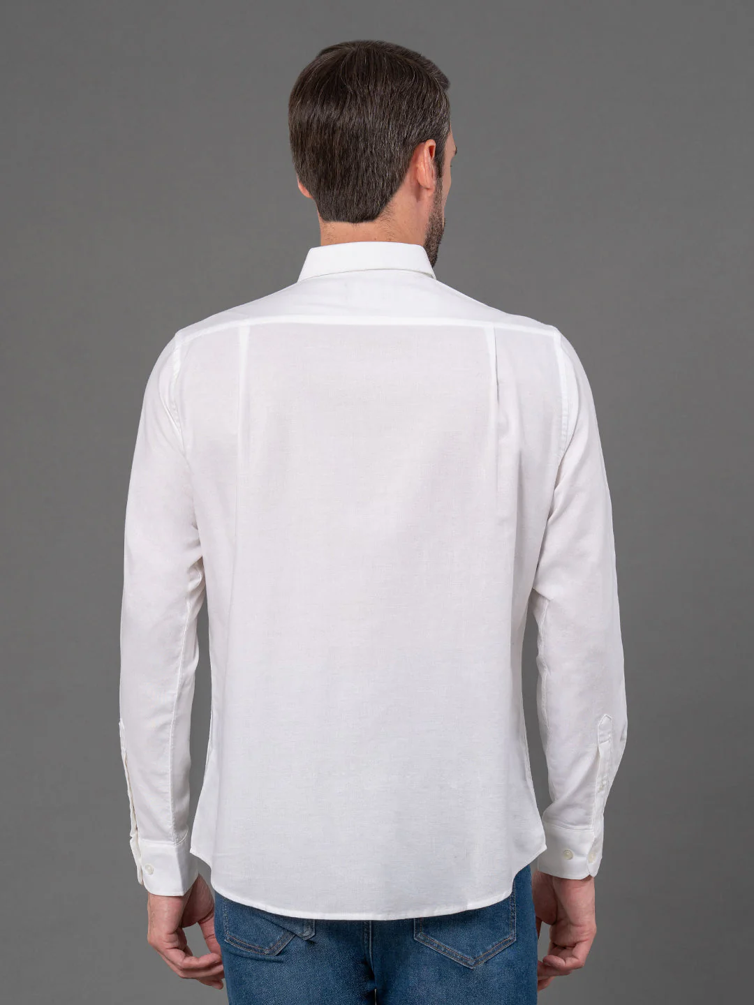 White Oxford Shirt for Men - Image 3