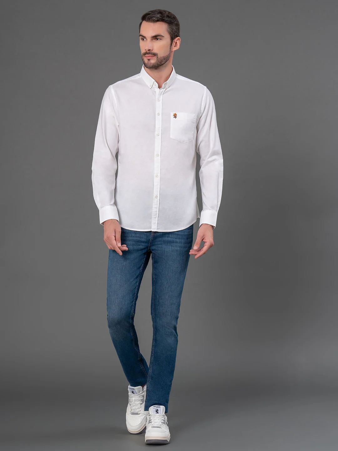 White Oxford Shirt for Men - Image 5