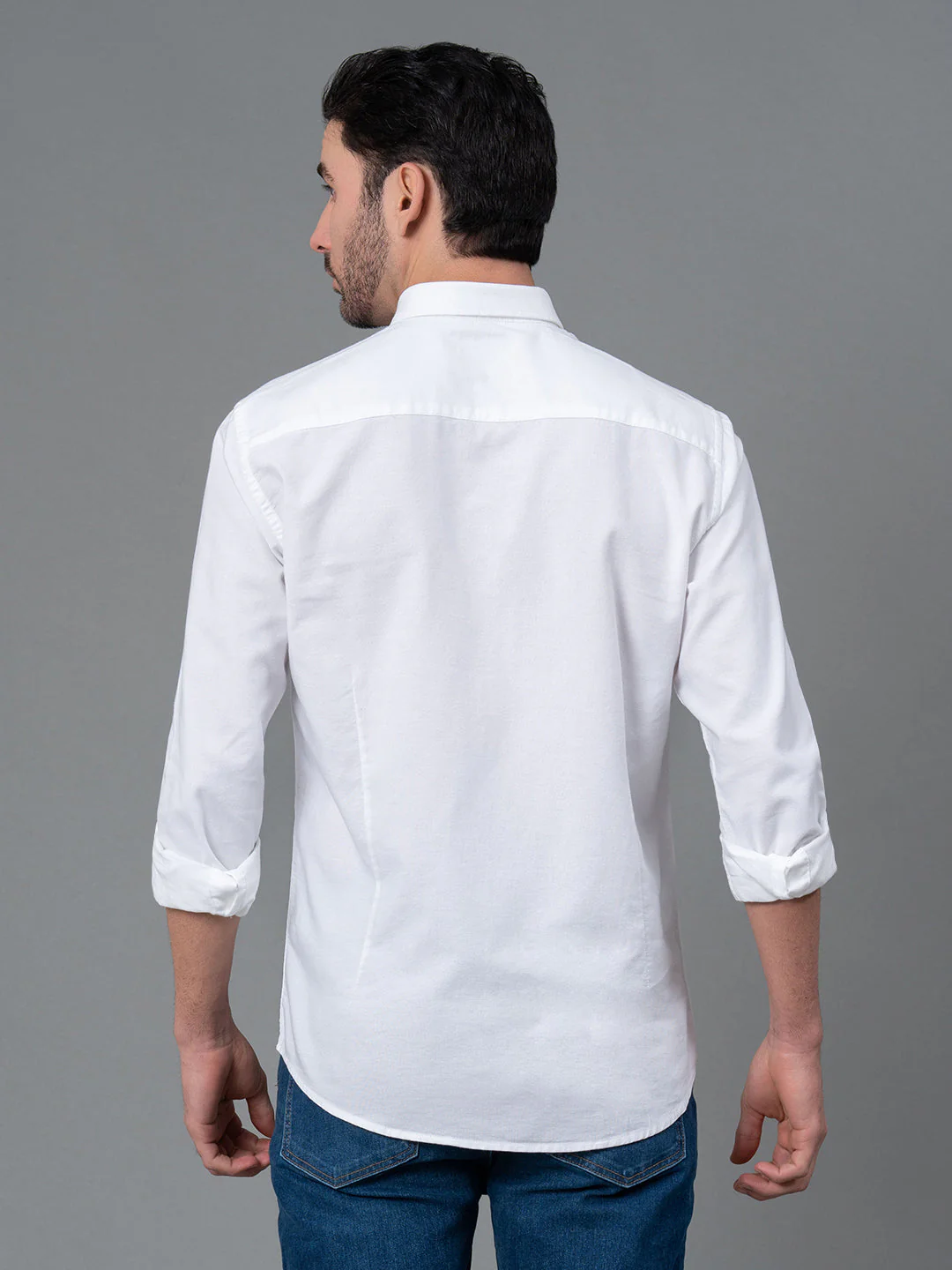White Oxford Shirt for Men - Image 3
