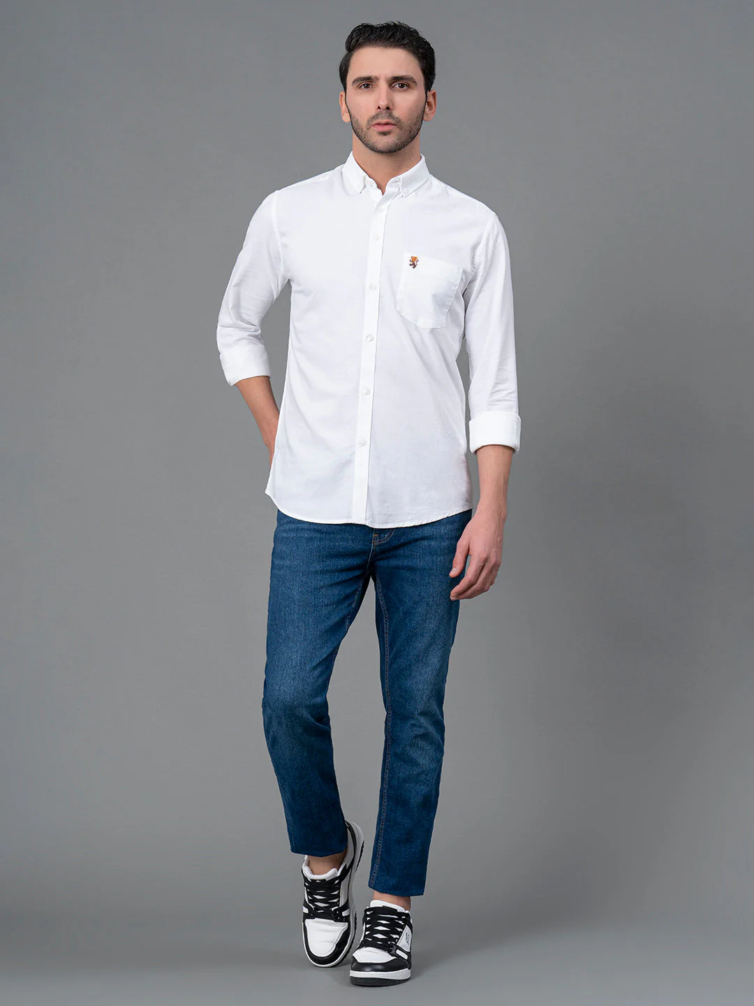 White Oxford Shirt for Men - Image 5