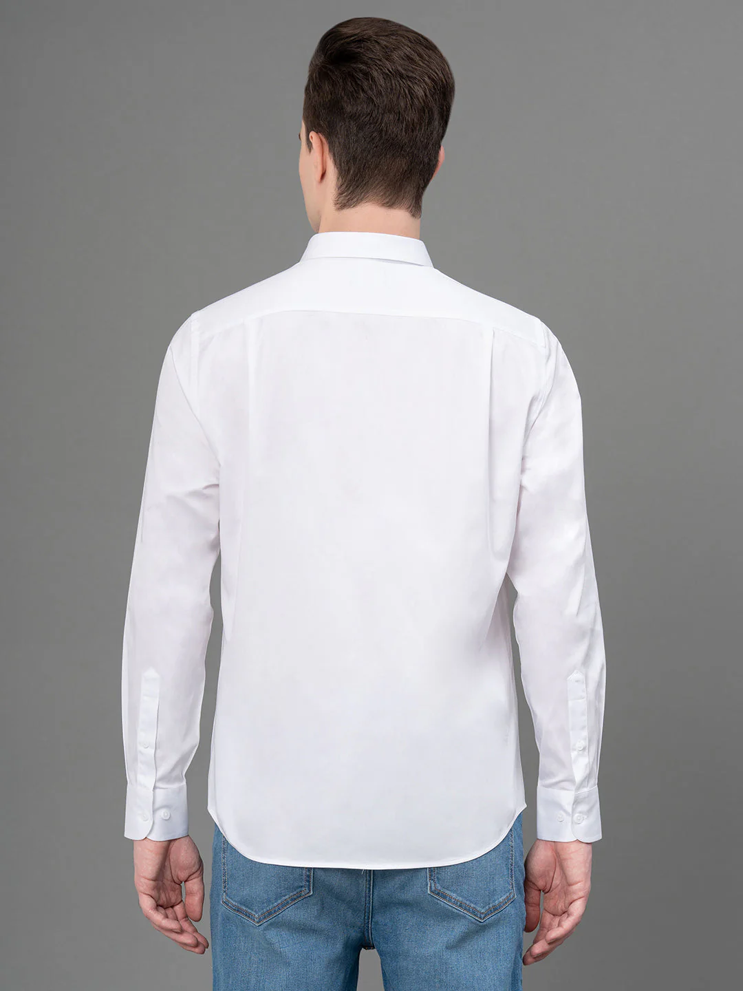White Satin Shirt for Men - Image 3