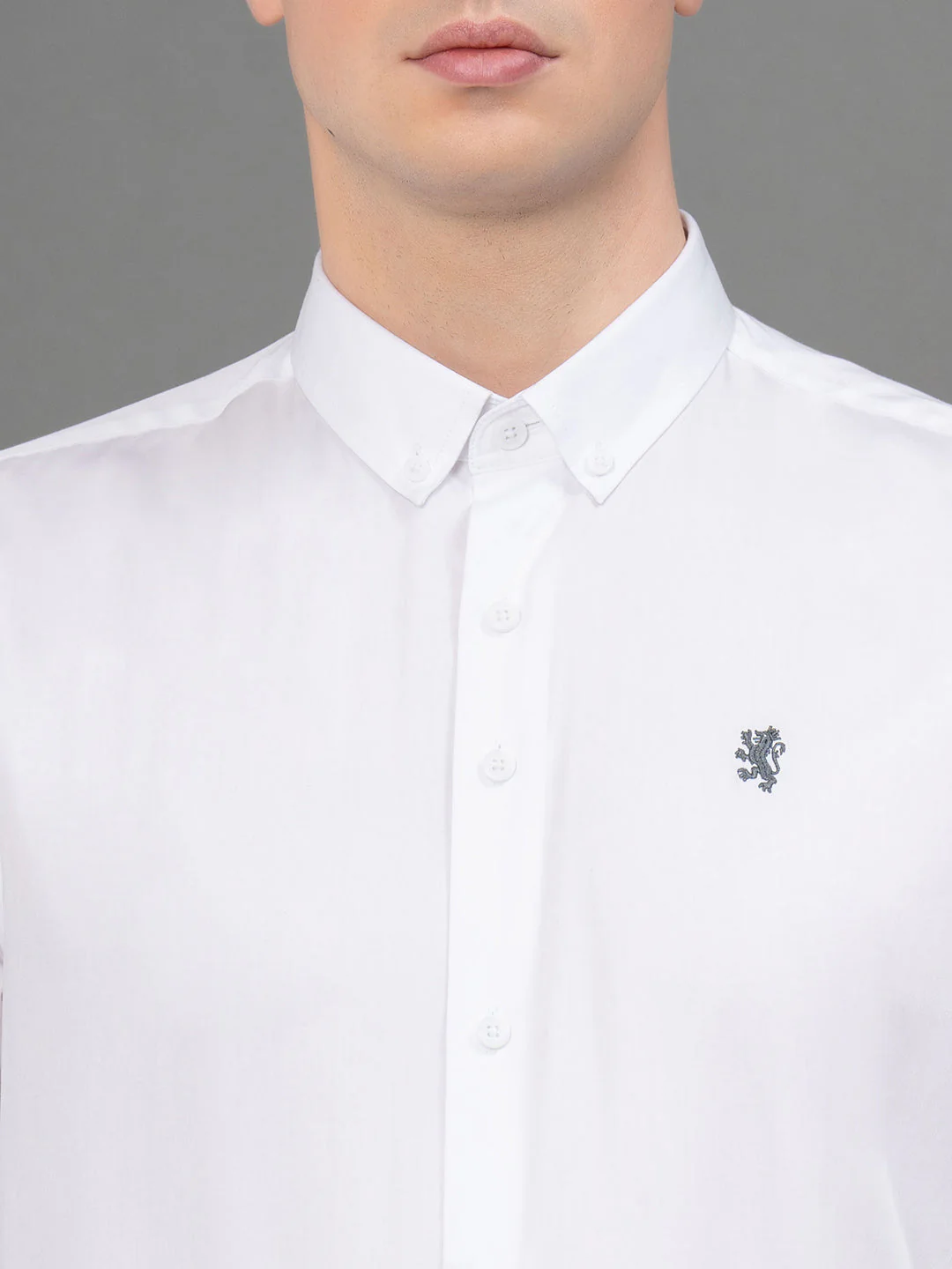 White Satin Shirt for Men - Image 4