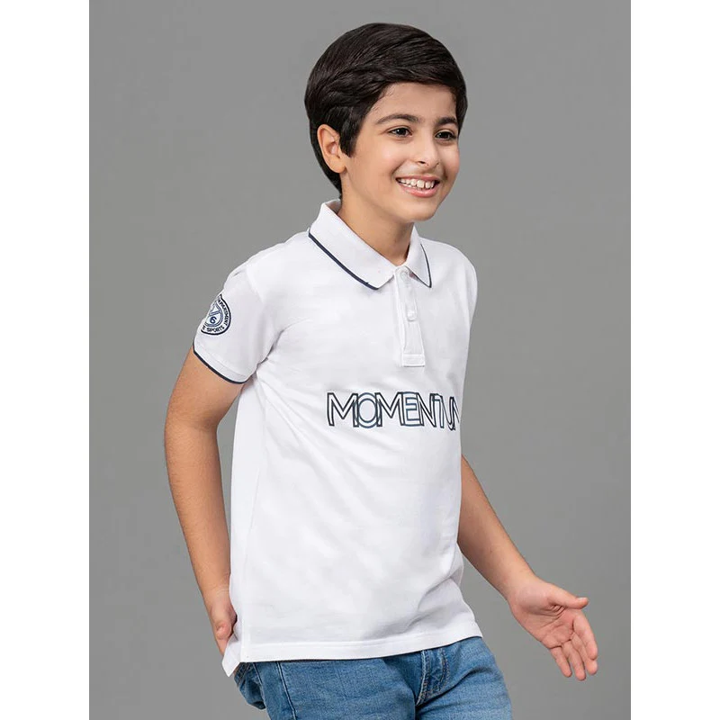 White T-Shirt for Boys - Image 2