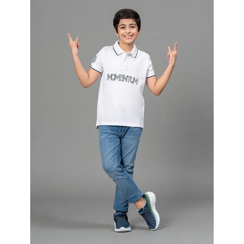 White T-Shirt for Boys - Image 5