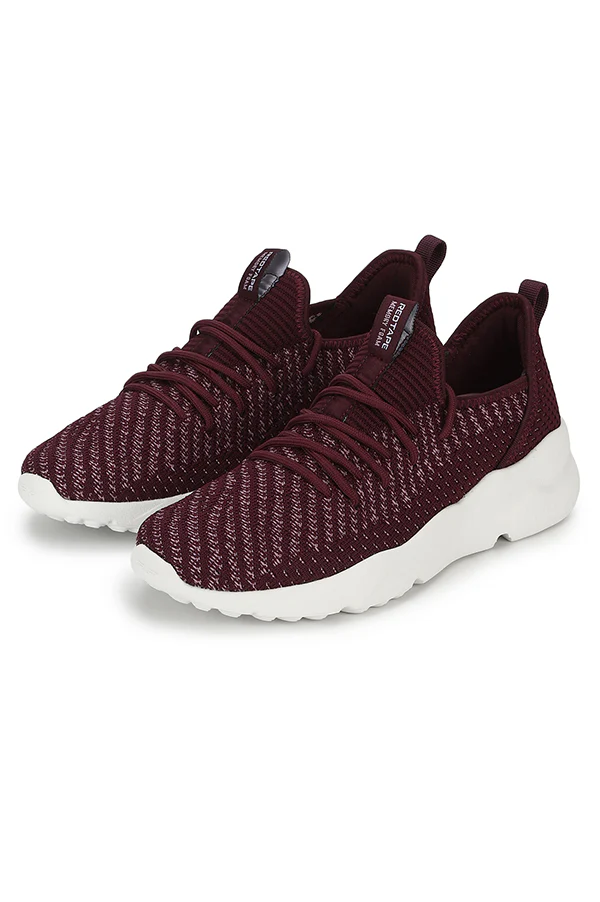 Women Burgundy Walking Shoes - Image 4