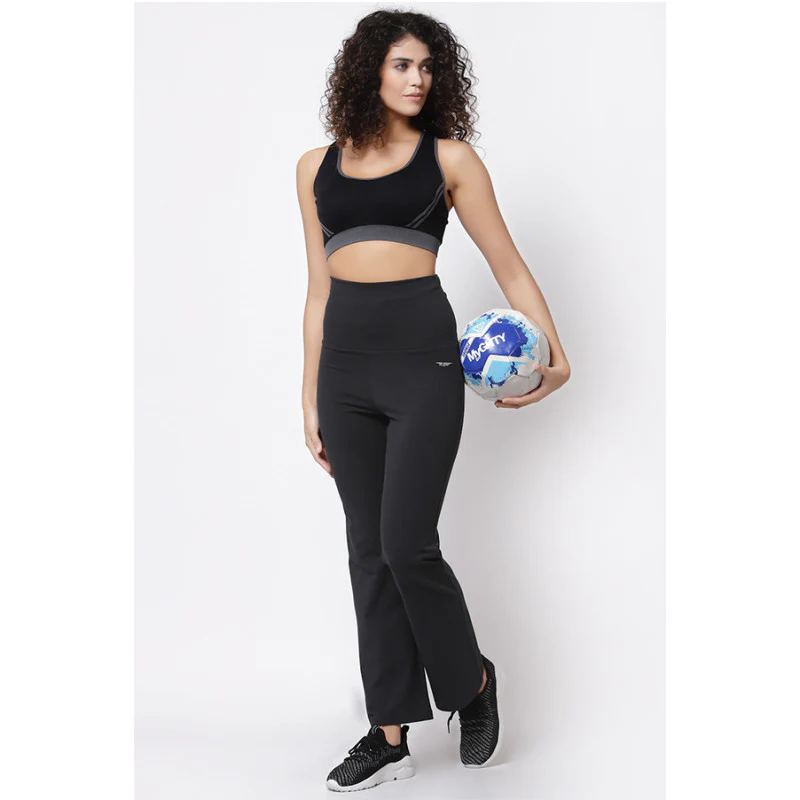 Women Charcoal Grey Yoga Pants - Image 5
