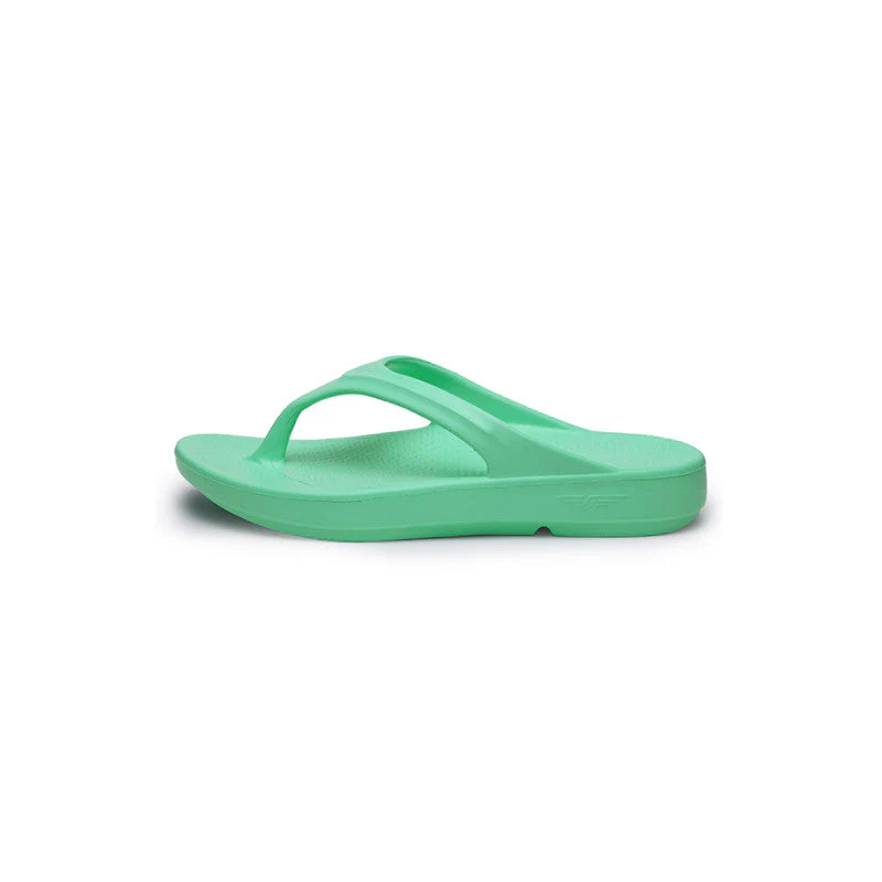Women Green Solid Sunnies Thong Flip-Flops - Image 4