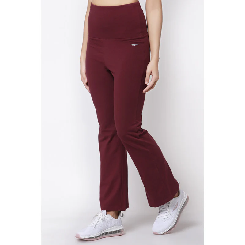 Women Maroon Yoga Pants - Image 3