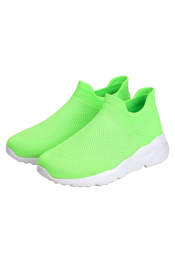 Women-Neon-Green-Walking-Shoes - Image 4