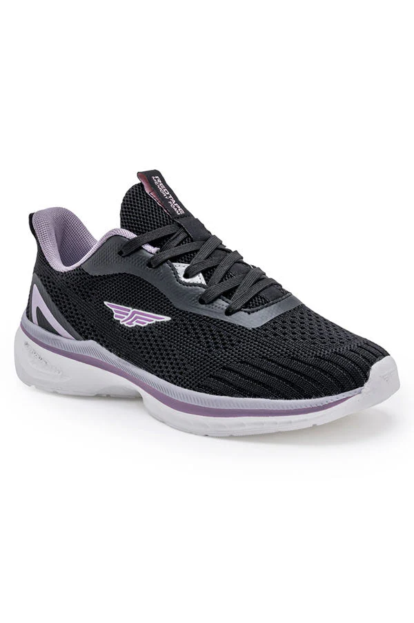 Women Black/Purple Walking Shoes - Image 2