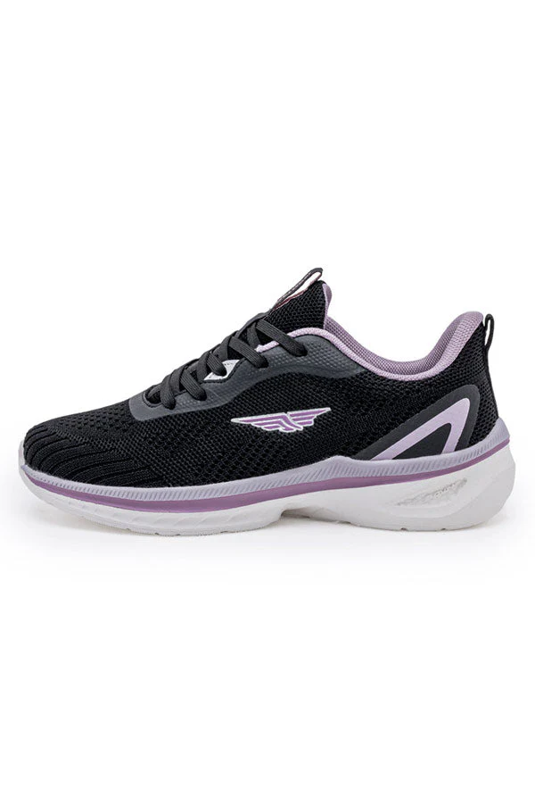 Women Black/Purple Walking Shoes - Image 4