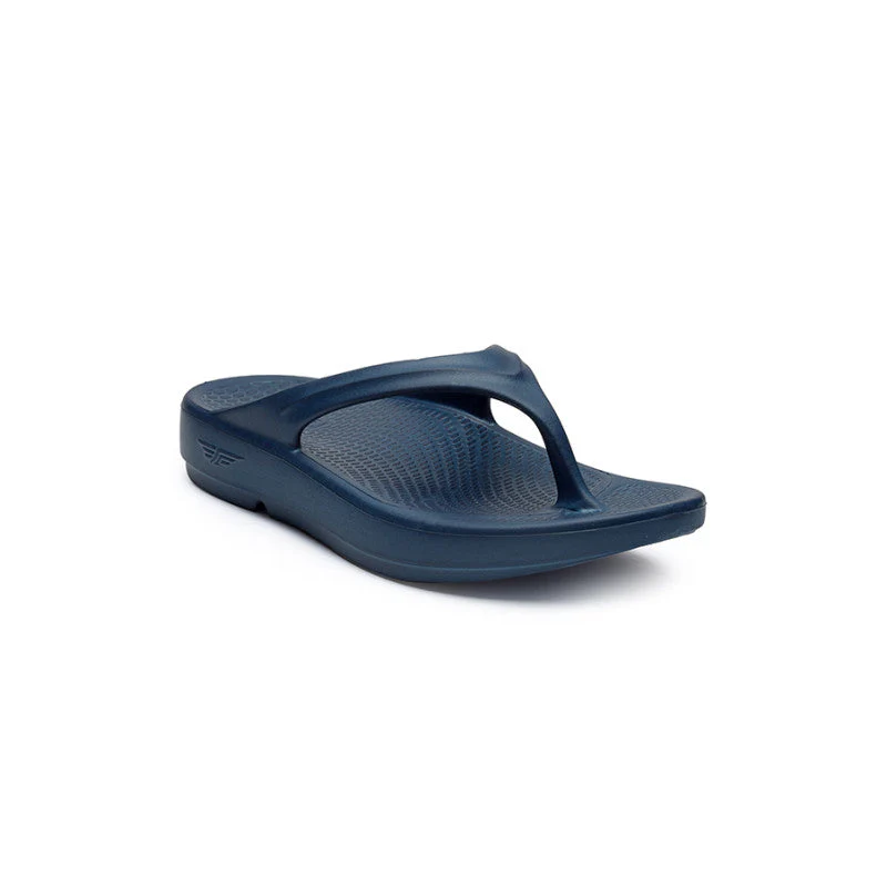 Women Teal Solid Sunnies Thong Flip Flops - Image 2