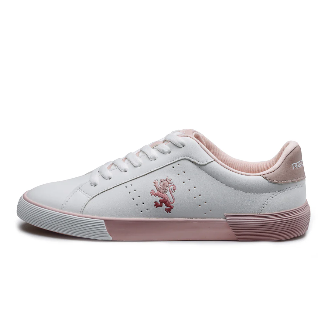 Women White & Pink Sneakers - Image 5