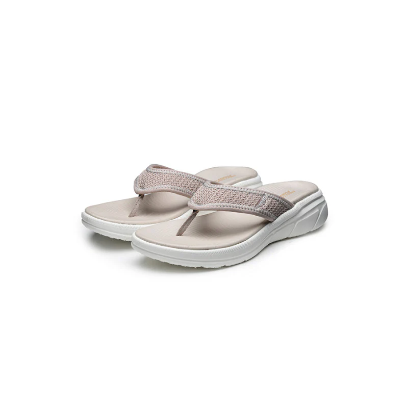 Womens beige thong slipper - Image 4