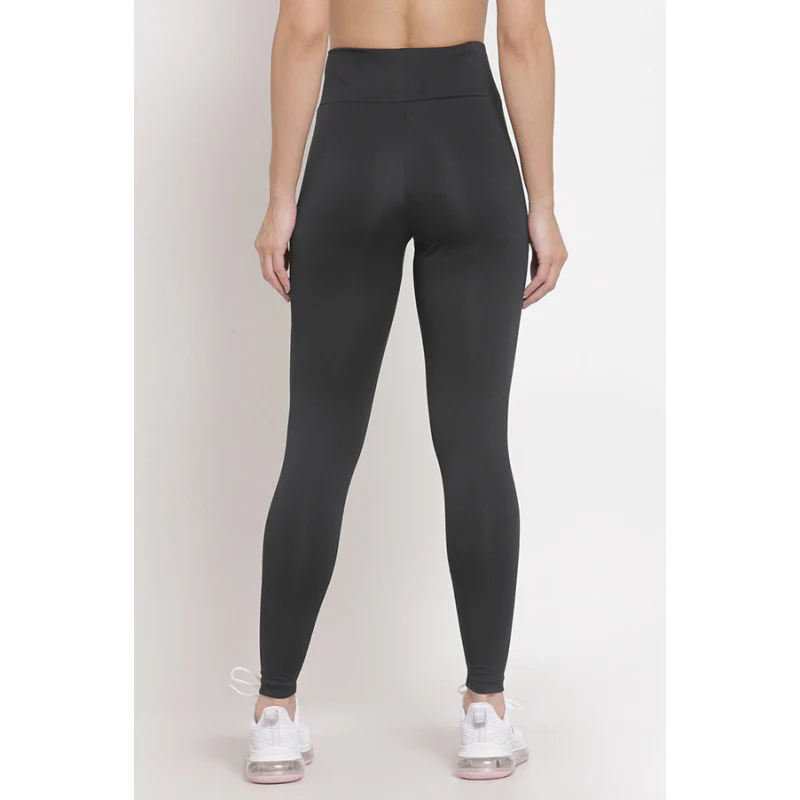 Women's Black Active Wear Tights - Image 3
