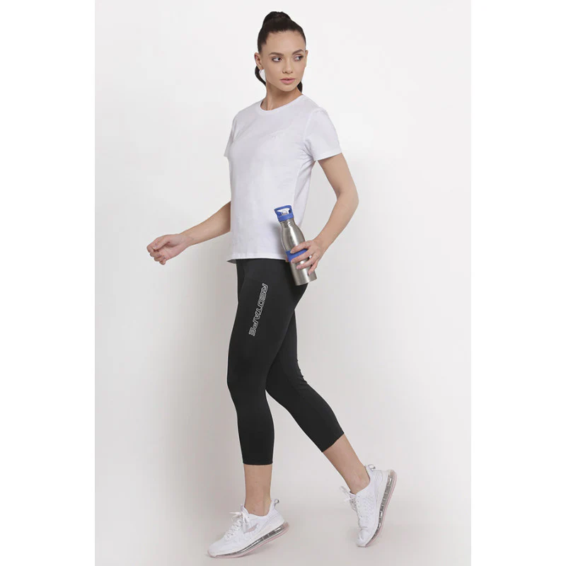 Women's Black Active Wear Tights - Image 4