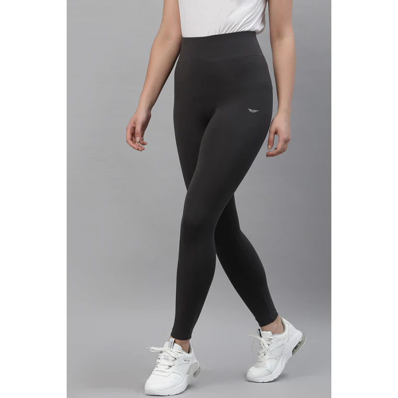 Women's Dark Grey Solid Activewear Legging - Image 2