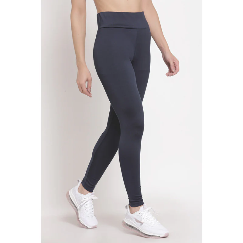 Women's Navy Active Wear Tights - Image 2