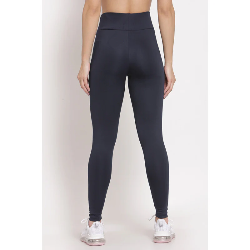 Women's Navy Active Wear Tights - Image 3