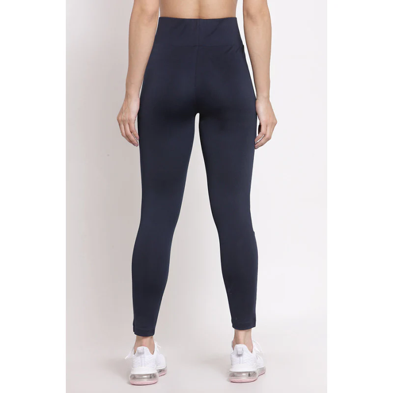 Women's Navy Active Wear Tights - Image 3