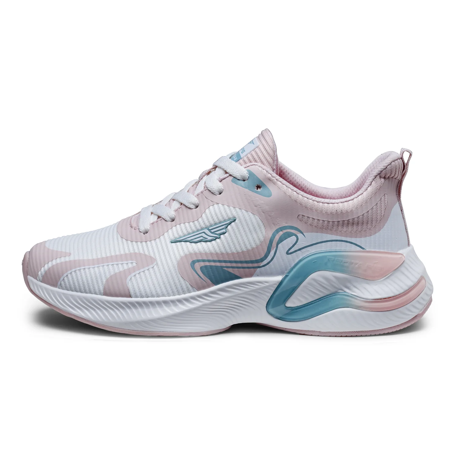Women White And Pink Walking Shoes - Image 3