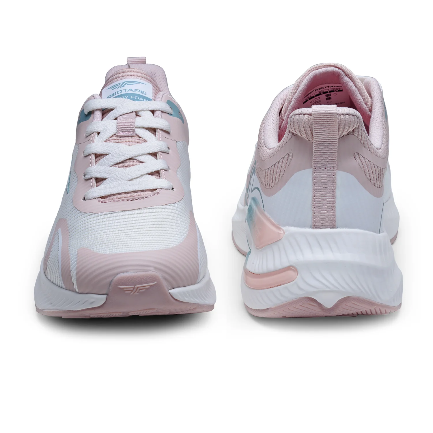 Women White And Pink Walking Shoes - Image 4