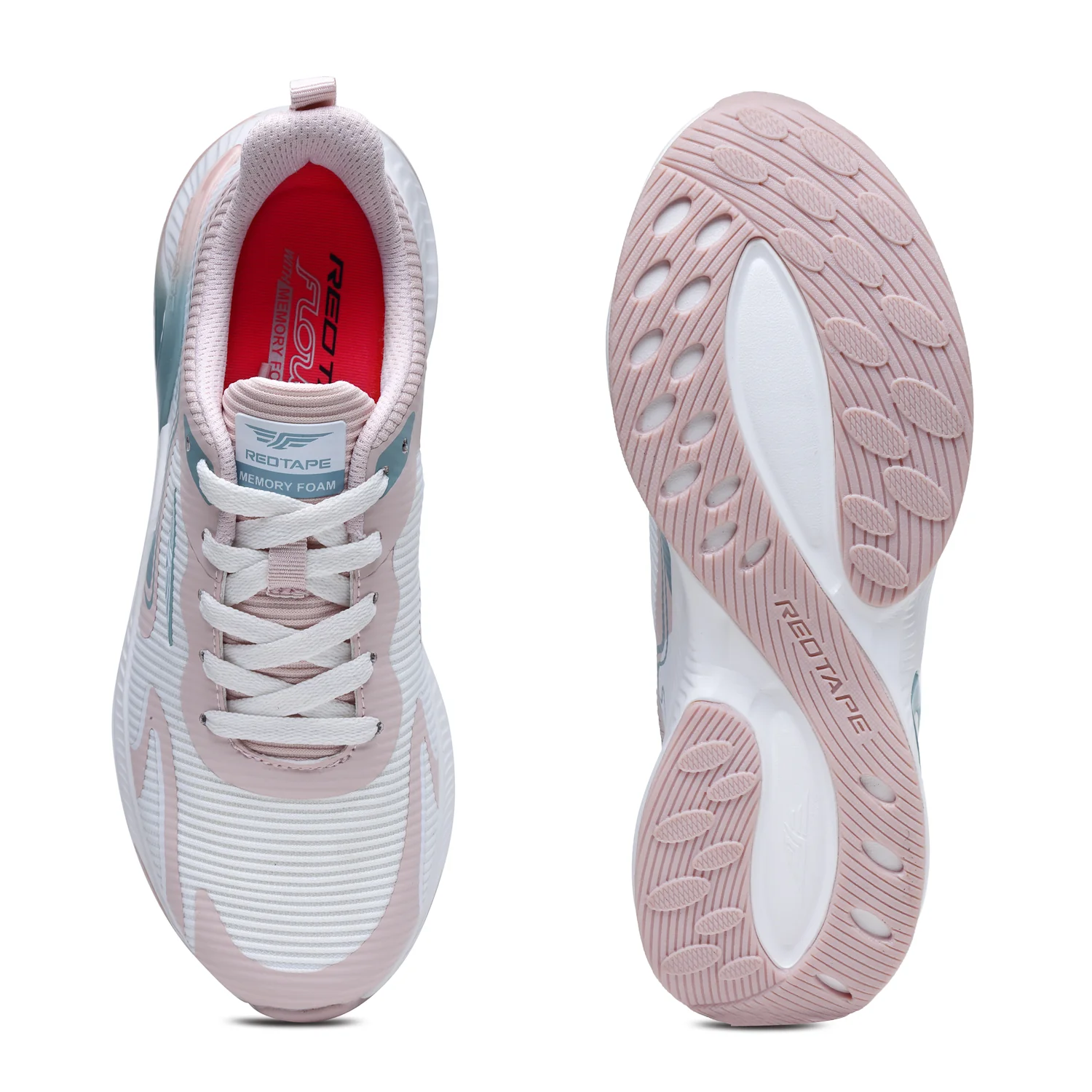 Women White And Pink Walking Shoes - Image 5