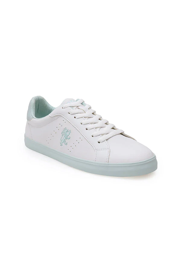Women's White/Blue Sneakers - Image 2
