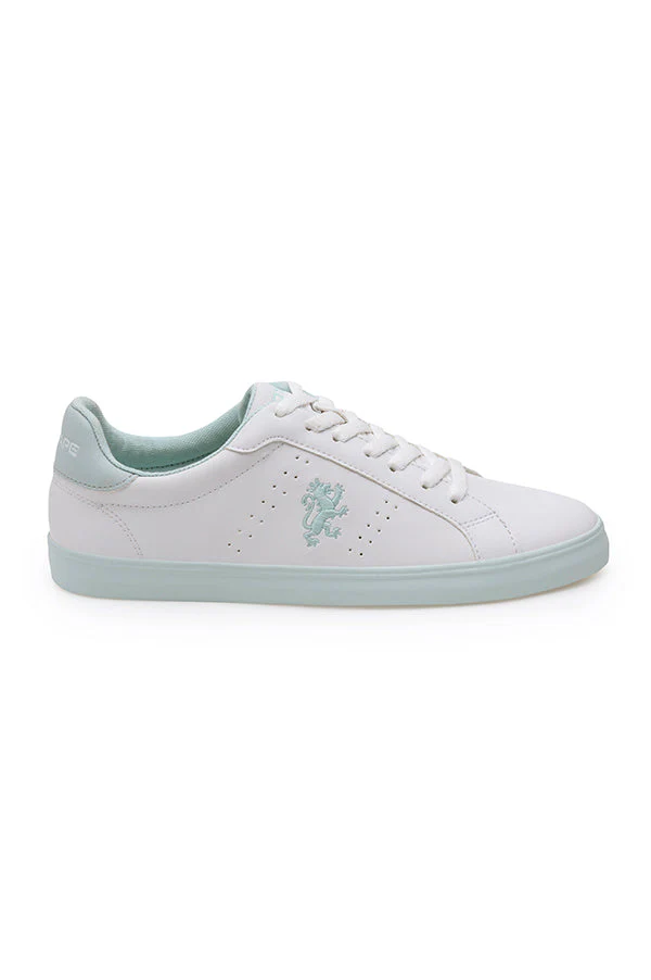 Women's White/Blue Sneakers - Image 3