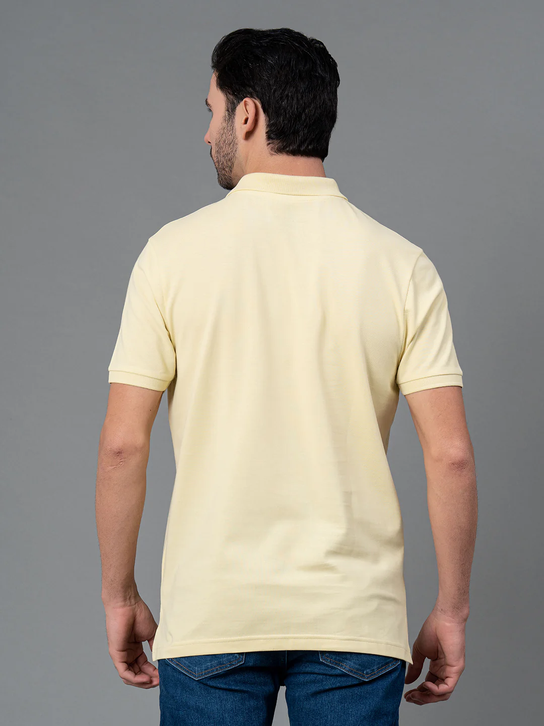 Yellow Men's Polo T-Shirt - Image 3