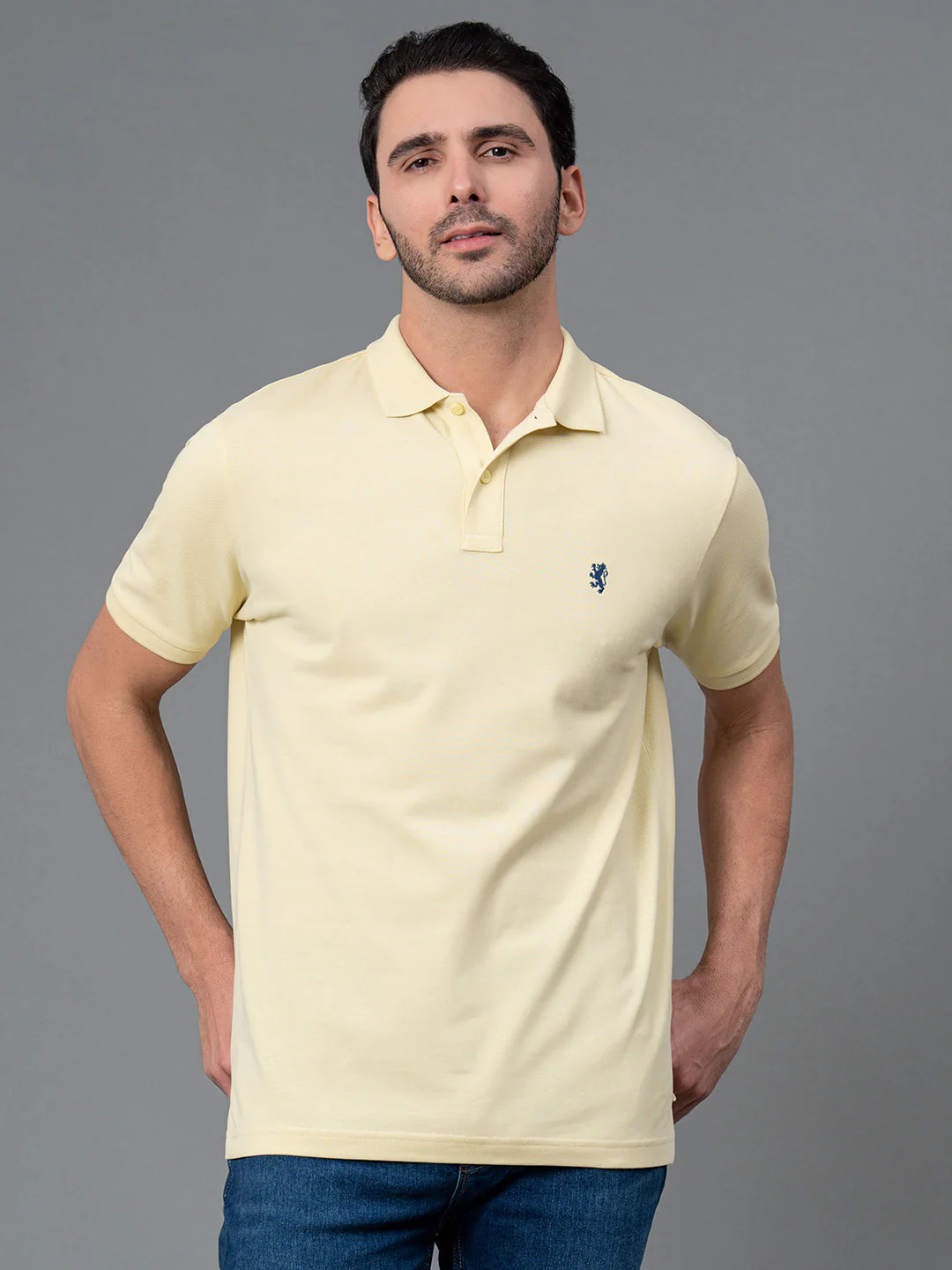 Yellow Men's Polo T-Shirt - Image 6