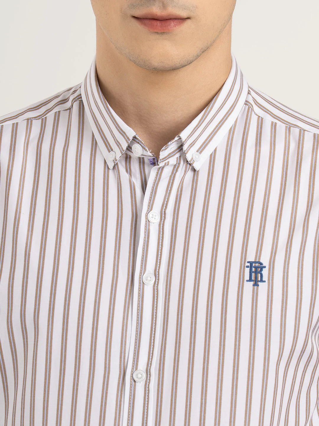 Mens Full Sleeve Striped Shirt - Image 5