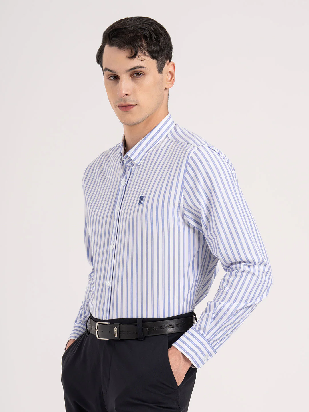 Mens Full Sleeve Striped Shirt - Image 3