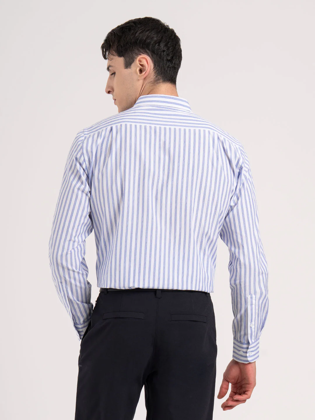 Mens Full Sleeve Striped Shirt - Image 4