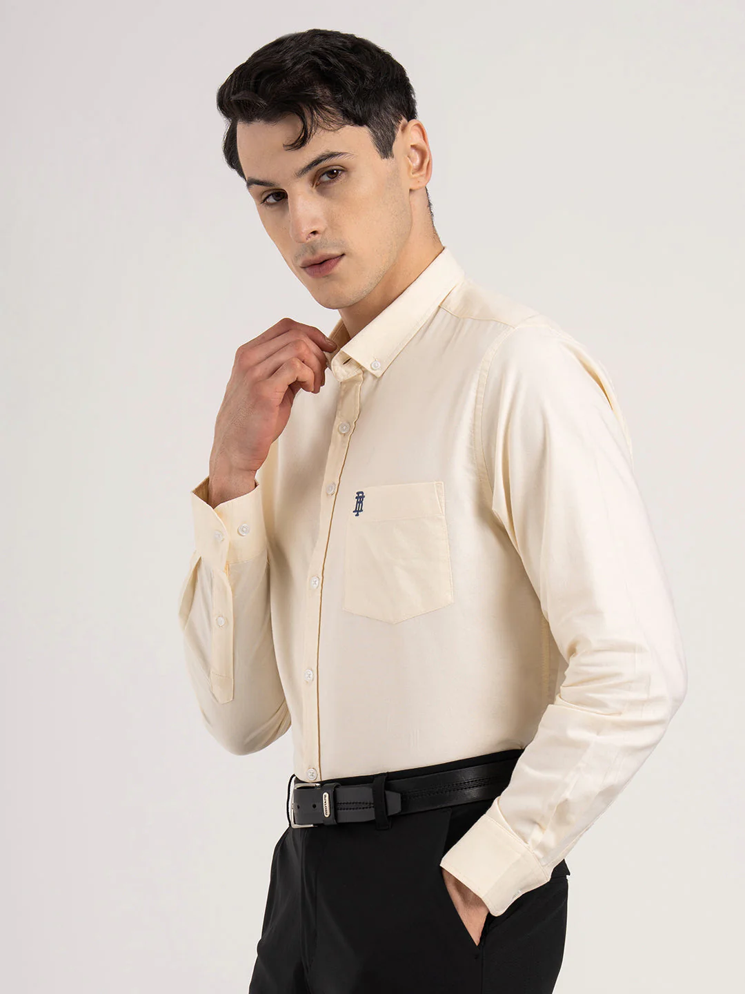 Mens Solid Oxford Shirt - Image 3