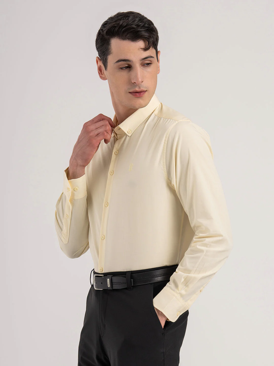 Mens Full Sleeve Solid Shirt - Image 3