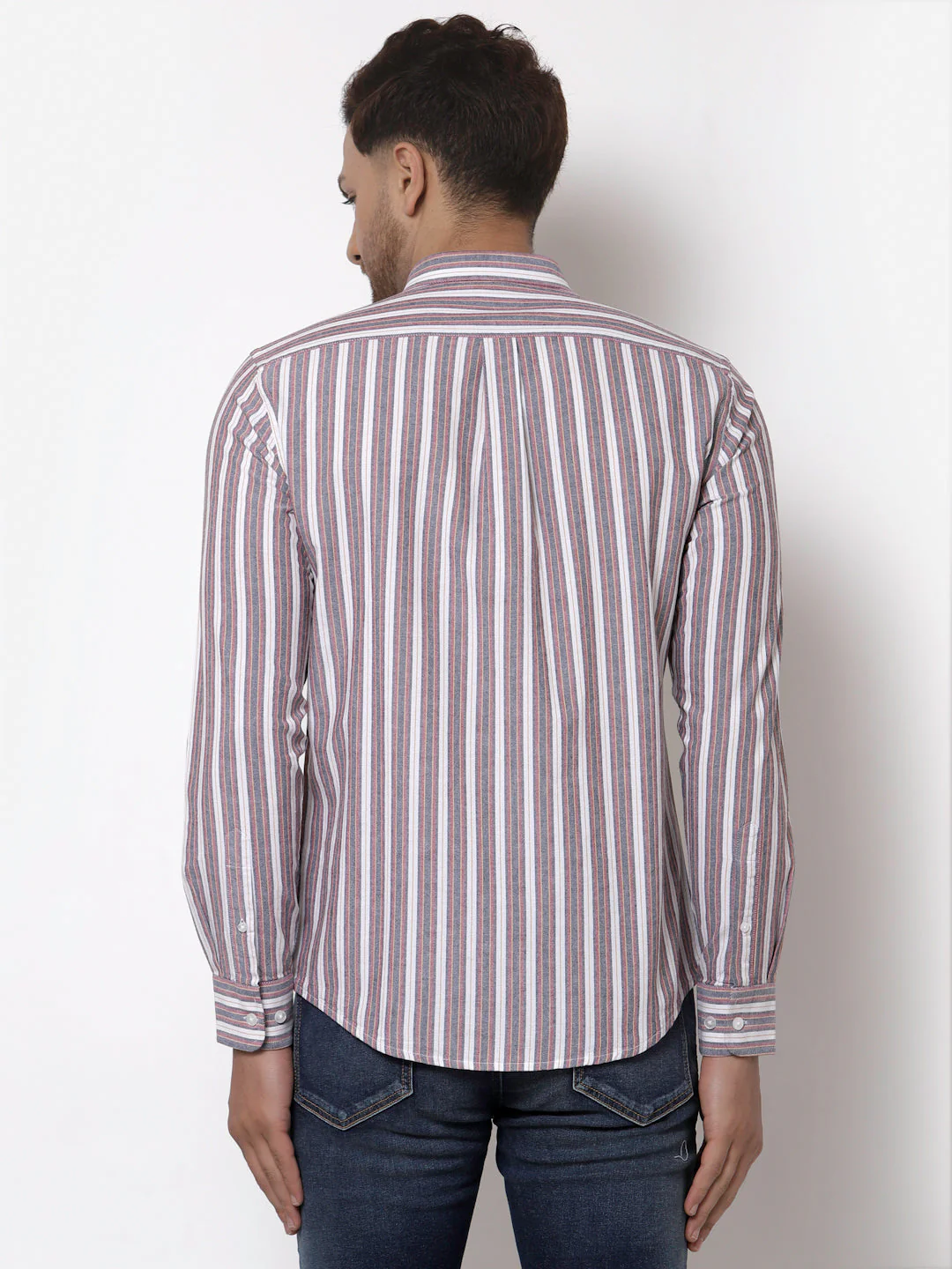 Regular Fit Striped Cotton Shirt for Men - Image 4