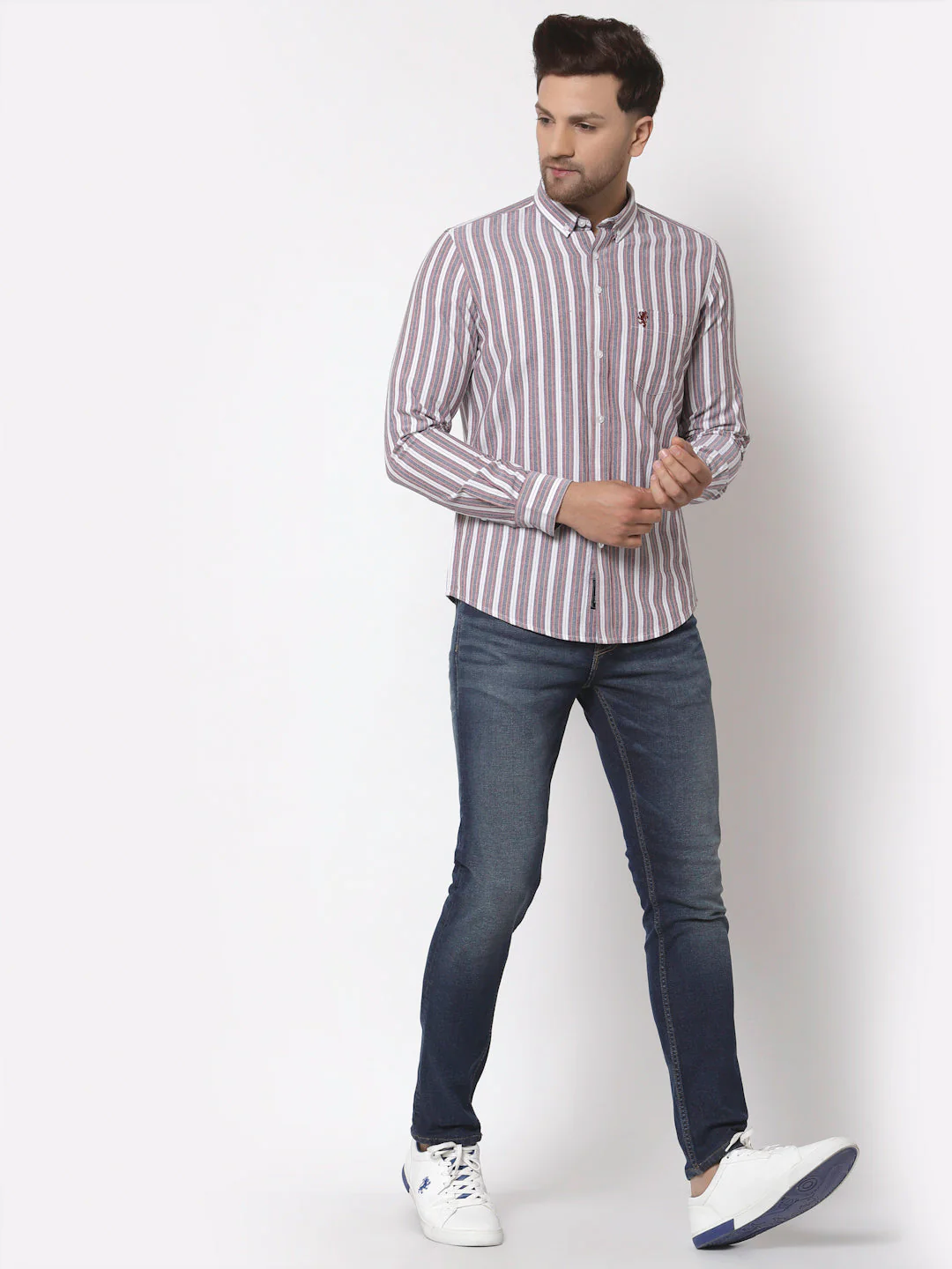 Regular Fit Striped Cotton Shirt for Men - Image 5