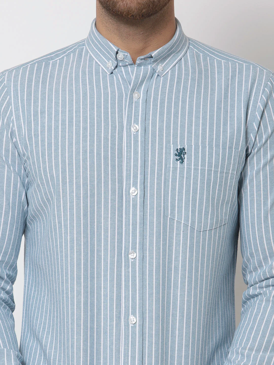 Regular Fit Striped Cotton Shirt for Men - Image 2