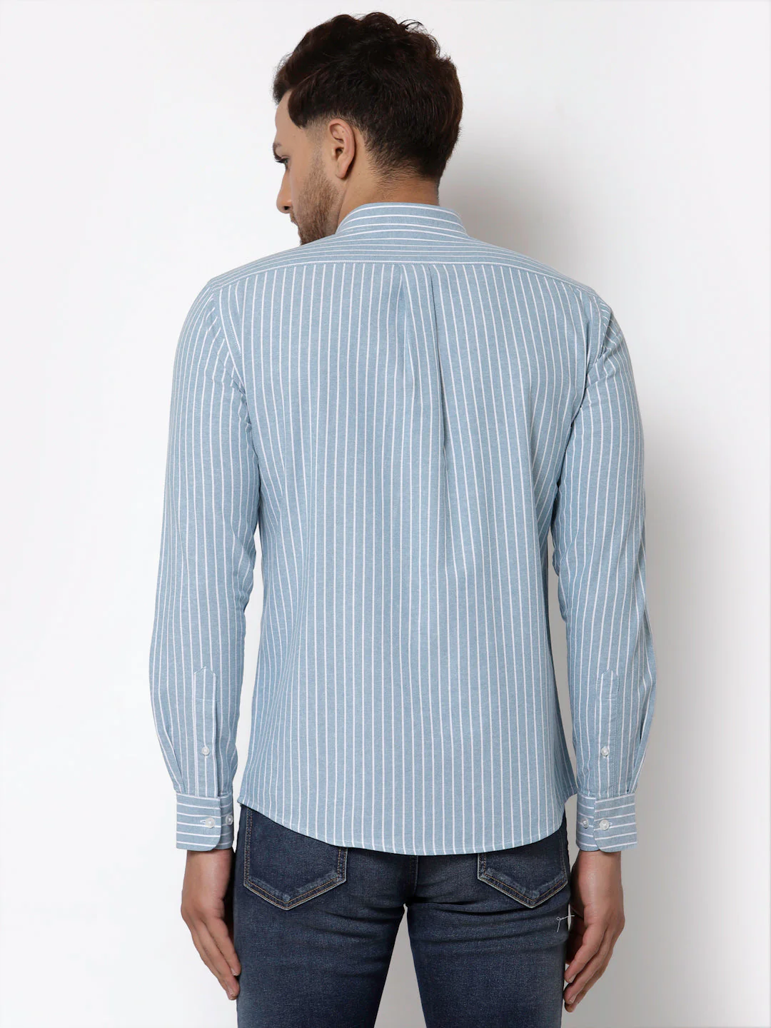 Regular Fit Striped Cotton Shirt for Men - Image 4