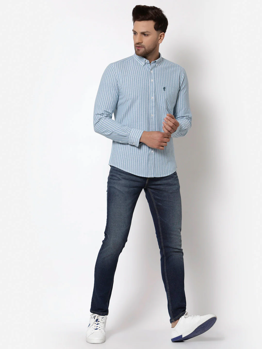 Regular Fit Striped Cotton Shirt for Men - Image 5