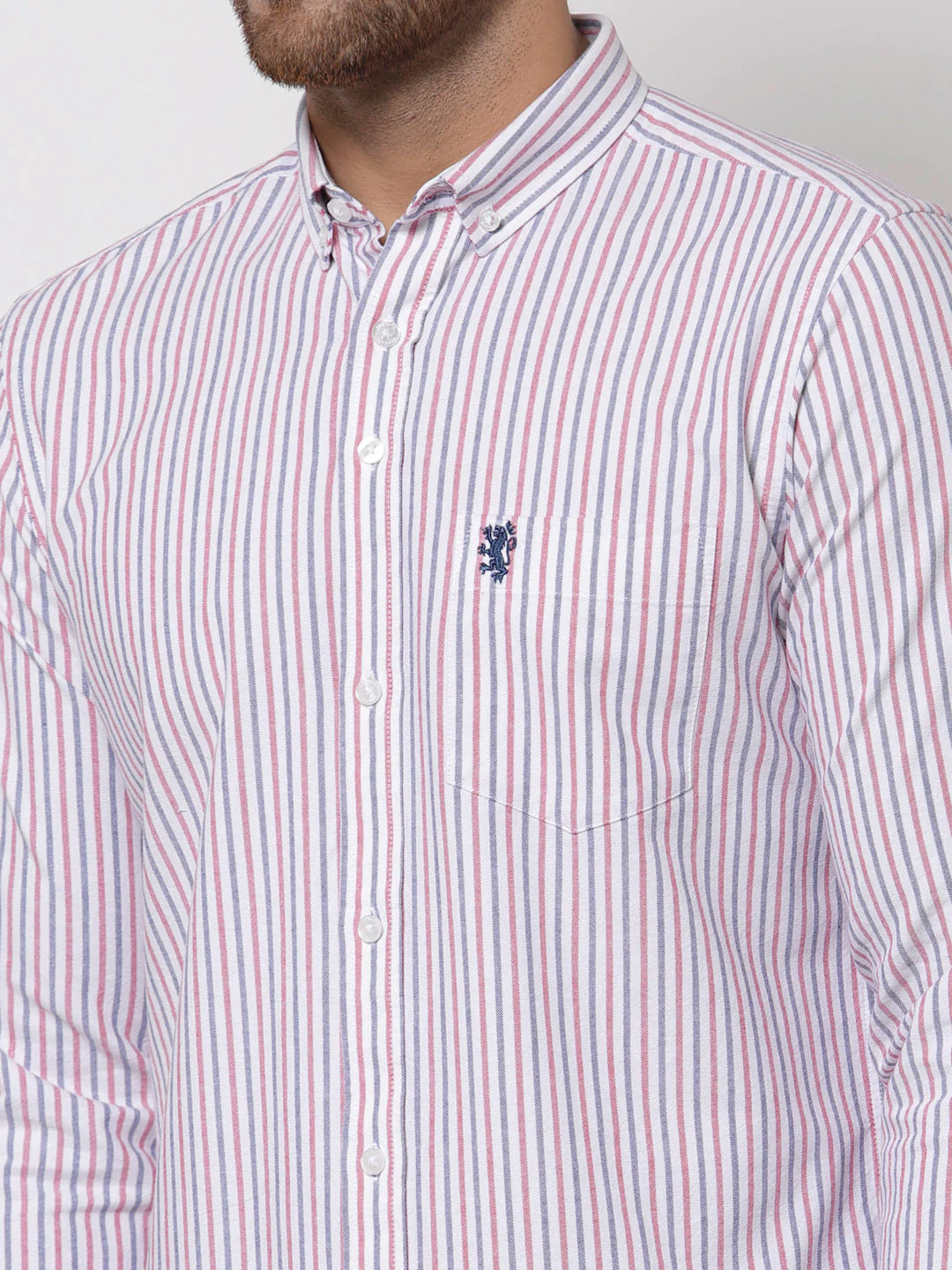 Regular Fit Striped Cotton Shirt for Men - Image 2