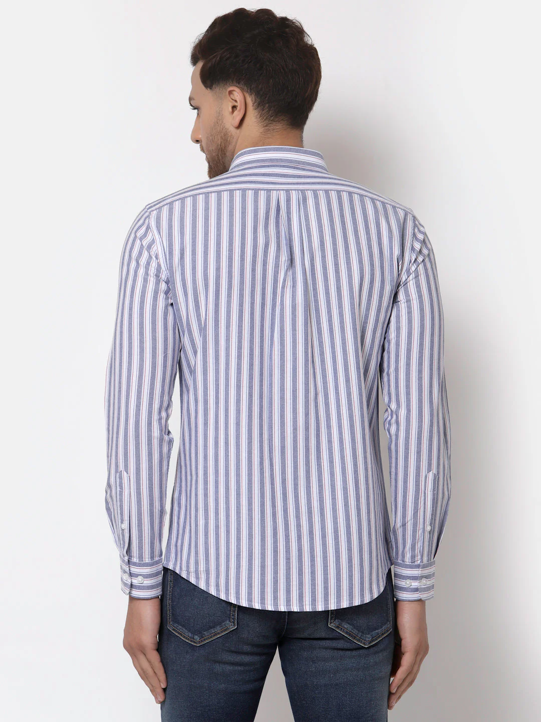 Regular Fit Striped Cotton Shirt for Men - Image 4