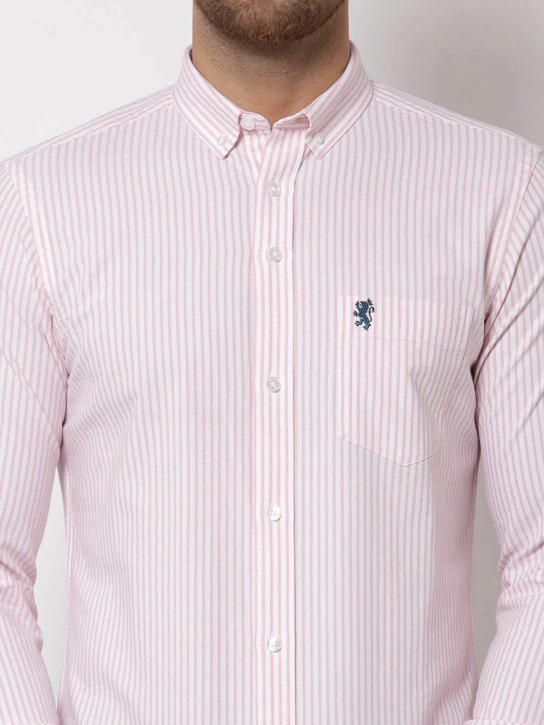 Regular Fit Striped Cotton Shirt for Men - Image 2